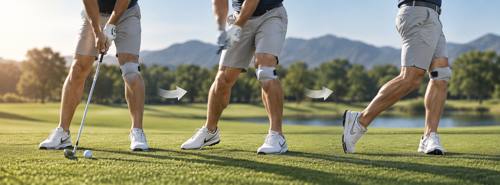 Golfer rotating through a swing