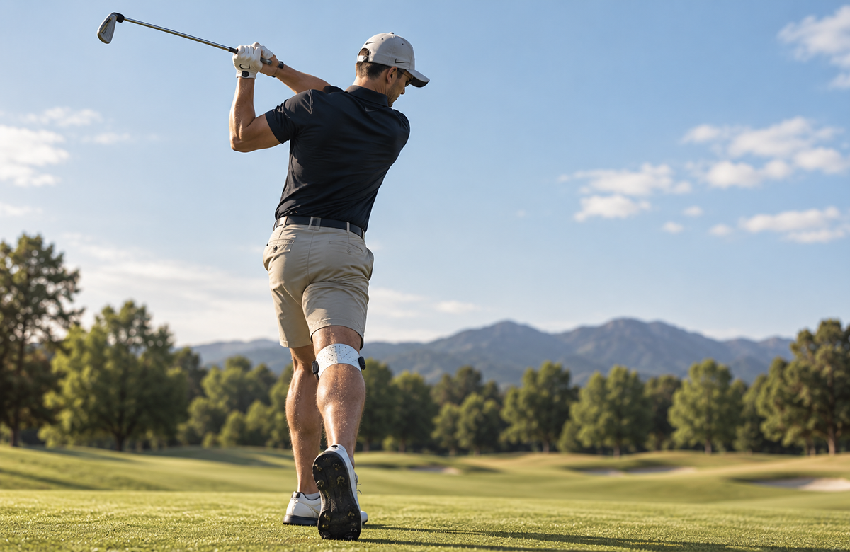 Golfer off the tee