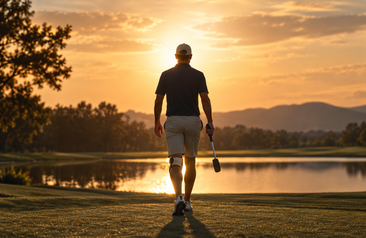 Golfer finishing a full round